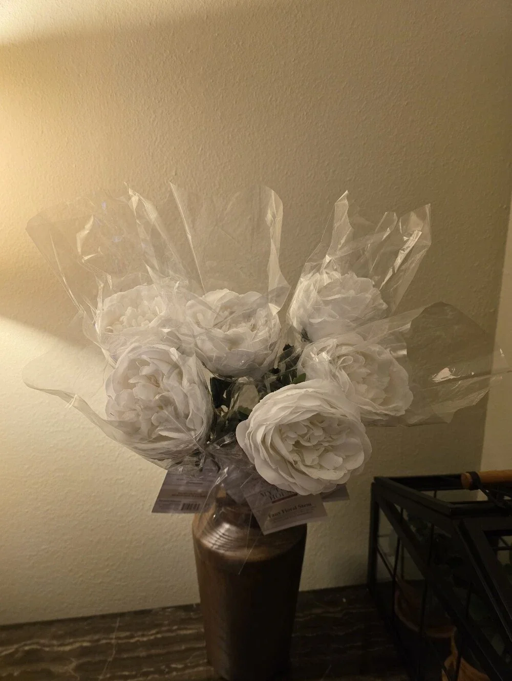 White Artificial Peony Bundle - Home Accents